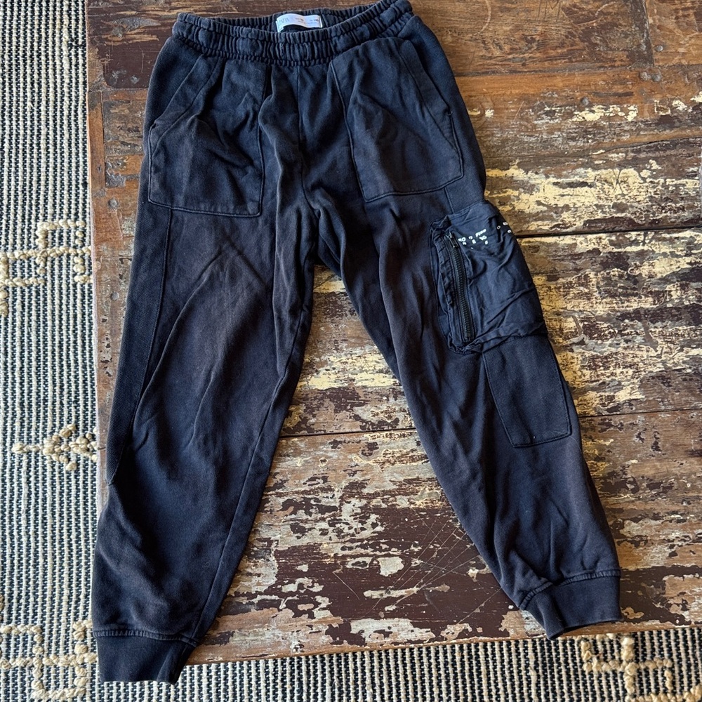 Zara Charcoal Elastic Waist Pants